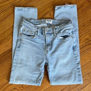 Agolde Toni Slim Straight Leg Sky Blue Denim Jeans Womens 26